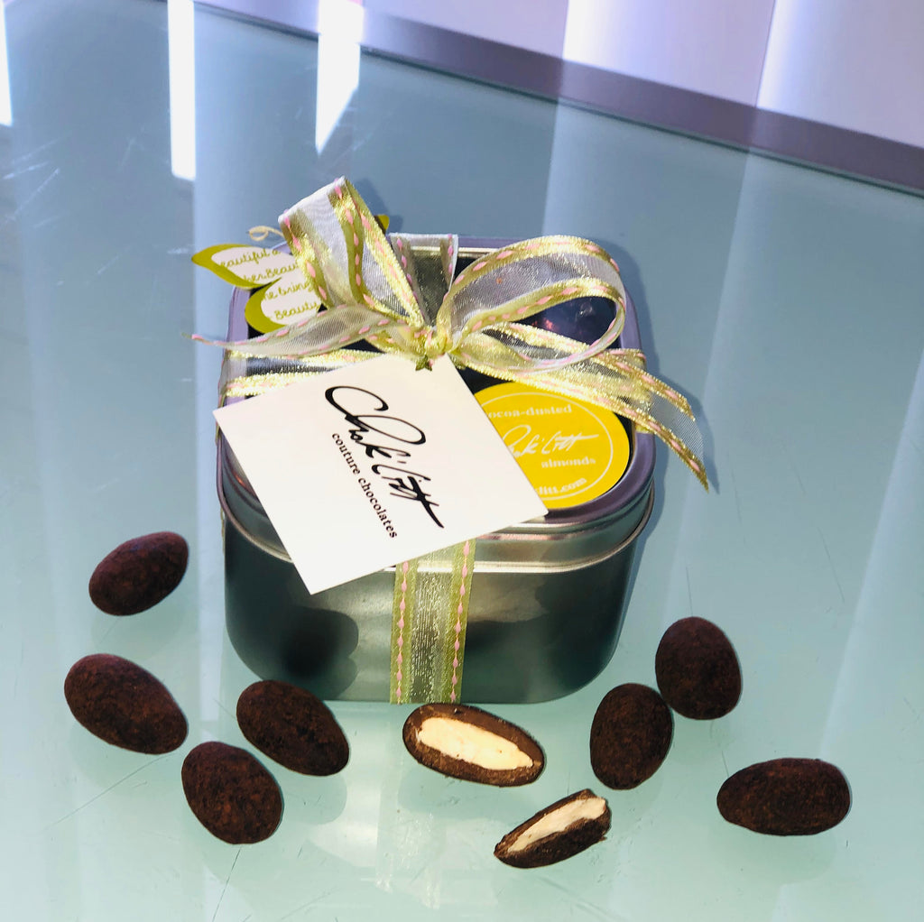 ZINN TIN COCOA DUSTED ALMONDS